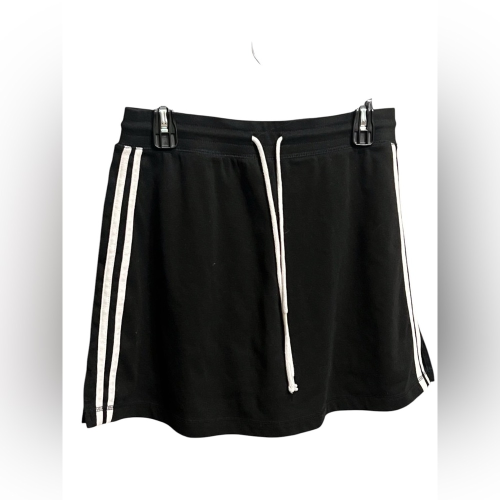 Black Skirt with white stripes